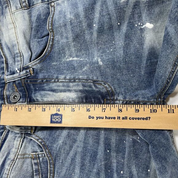 KDNK Men's Jeans Skinny Fit Paint Bleached Destroyed Zip Ankle 30"/31" Stretch - Picture 6 of 11